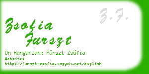 zsofia furszt business card