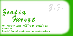 zsofia furszt business card